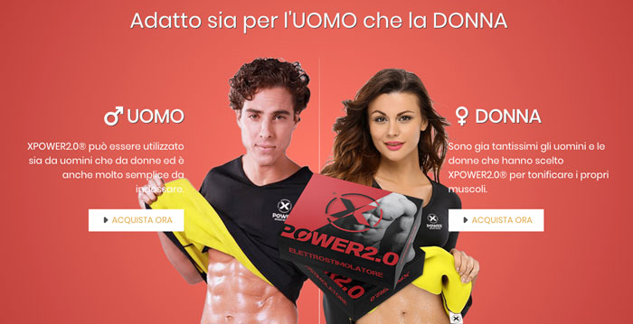 X Power 2.0 elettrostimolatore per uomini e donne